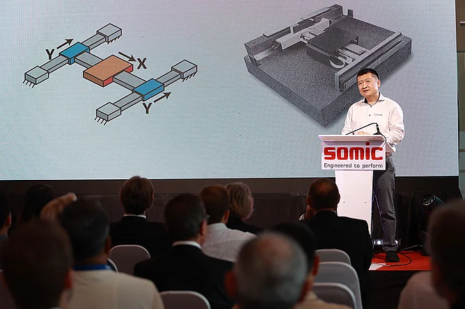 Speech by Planar Motor CEO Dr. Xiaodong Lu during the SOMIC APAC Opening Ceremony